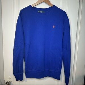 Vintage Polo Pony by Ralph Lauren Men's Royal Blue Crewneck Sweatshirt large
